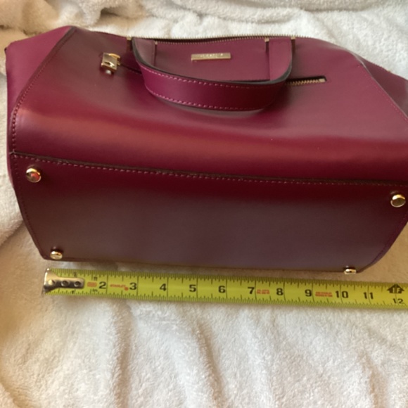 Kate Spade burgundy purse bag handles gold letter authenticity COA Luxury red - Picture 8 of 15